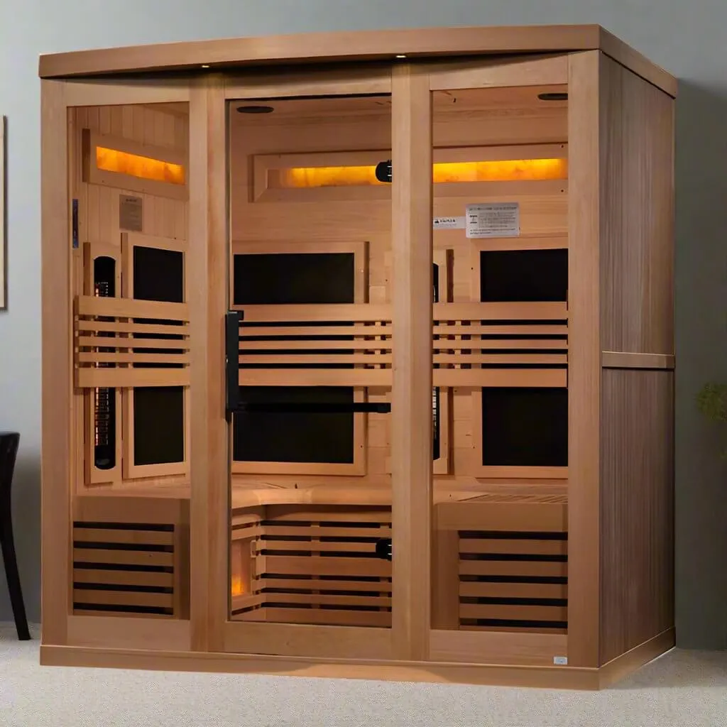 Golden Designs 6-Person Full Spectrum Near Zero EMF FAR Indoor Infrared Sauna | GDI-8260-01