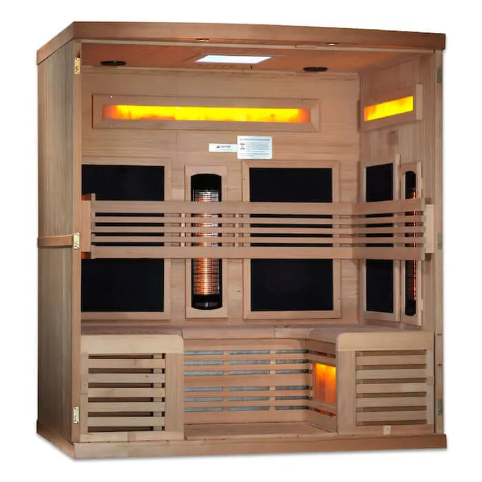 Golden Designs 6-Person Full Spectrum Near Zero EMF FAR Indoor Infrared Sauna | GDI-8260-01