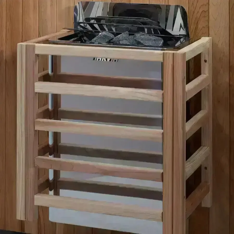 Golden Designs Copenhagen 3-Person Indoor Sauna & Harvia Traditional Electric Heater Kit | GDI-7389-02