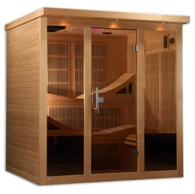Golden Designs Monaco 6-person Near Zero EMF FAR Indoor Infrared Sauna   Red Light Therapy | GDI-6996-01