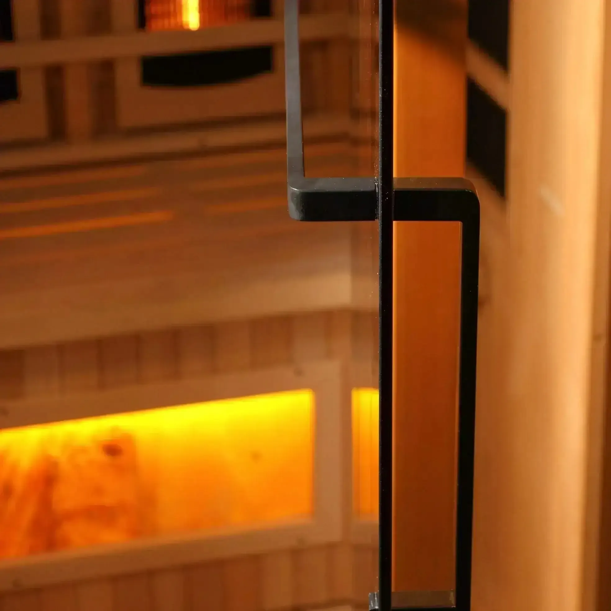 Golden Designs Reserve Edition 1-2 Person Full Spectrum Near Zero EMF FAR Indoor Infrared Sauna   Red Light Therapy w/ Himalayan Salt Bar | GDI-8010-03