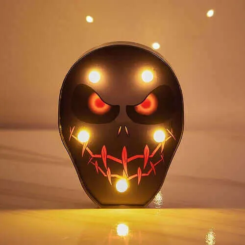 Halloween Decoration Pumpkin Spider Bat Witch Ghost Skull Led Light