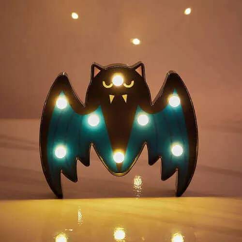 Halloween Decoration Pumpkin Spider Bat Witch Ghost Skull Led Light