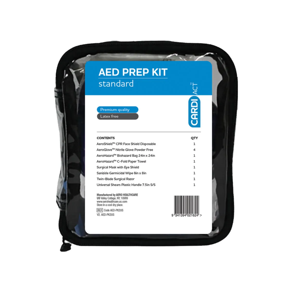 HeartSine PAD 360P Package Standard Cabinet (Kit Includes Samaritan 360P Standard AED, AED Prep Kit, Wall Sign & Metal Wall Cabinet)