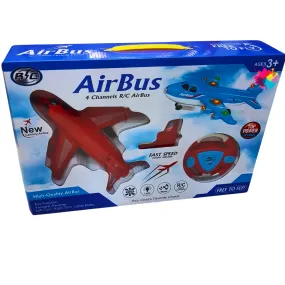 High-Quality 4 Channels R/C AirBus with Lights and Music - Luxury Airplane Toy for Kids Ages 3 