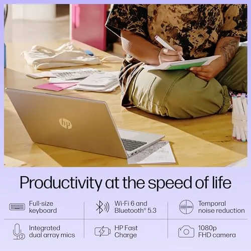 HP Laptop 15, Intel® Core™ i3-1315U, 8GB DDR4 Ram,512GB SSD,Intel UHD Graphics, Windows 11   MS Office'2021, Dual Speakers,15.6-inch(39.6 cm),FHD, Natural Silver,1.59 kg,15-fd0129TU
