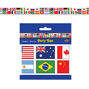 International Flag Party Tape 7.5cm X 6m