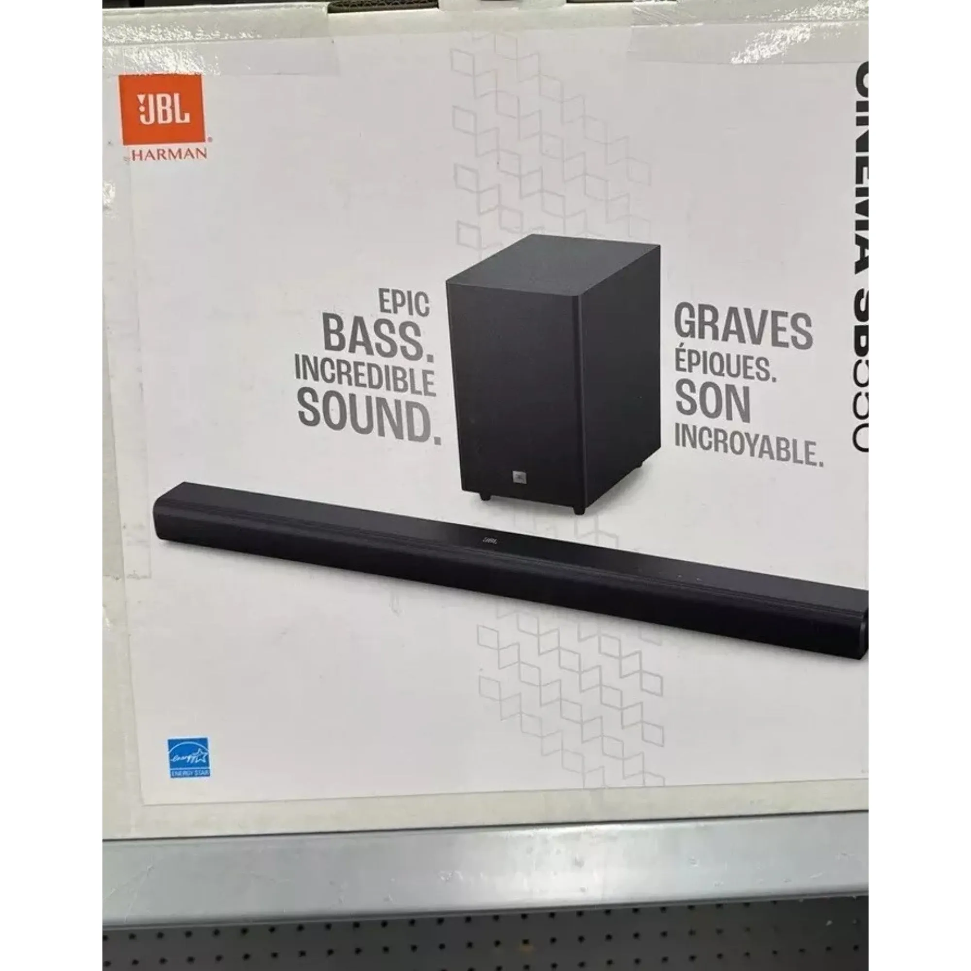 JBL JBLSB550BLKAM CINEMA SB550 3.1 Channel Soundbar with Wireless Subwoofer, Black
