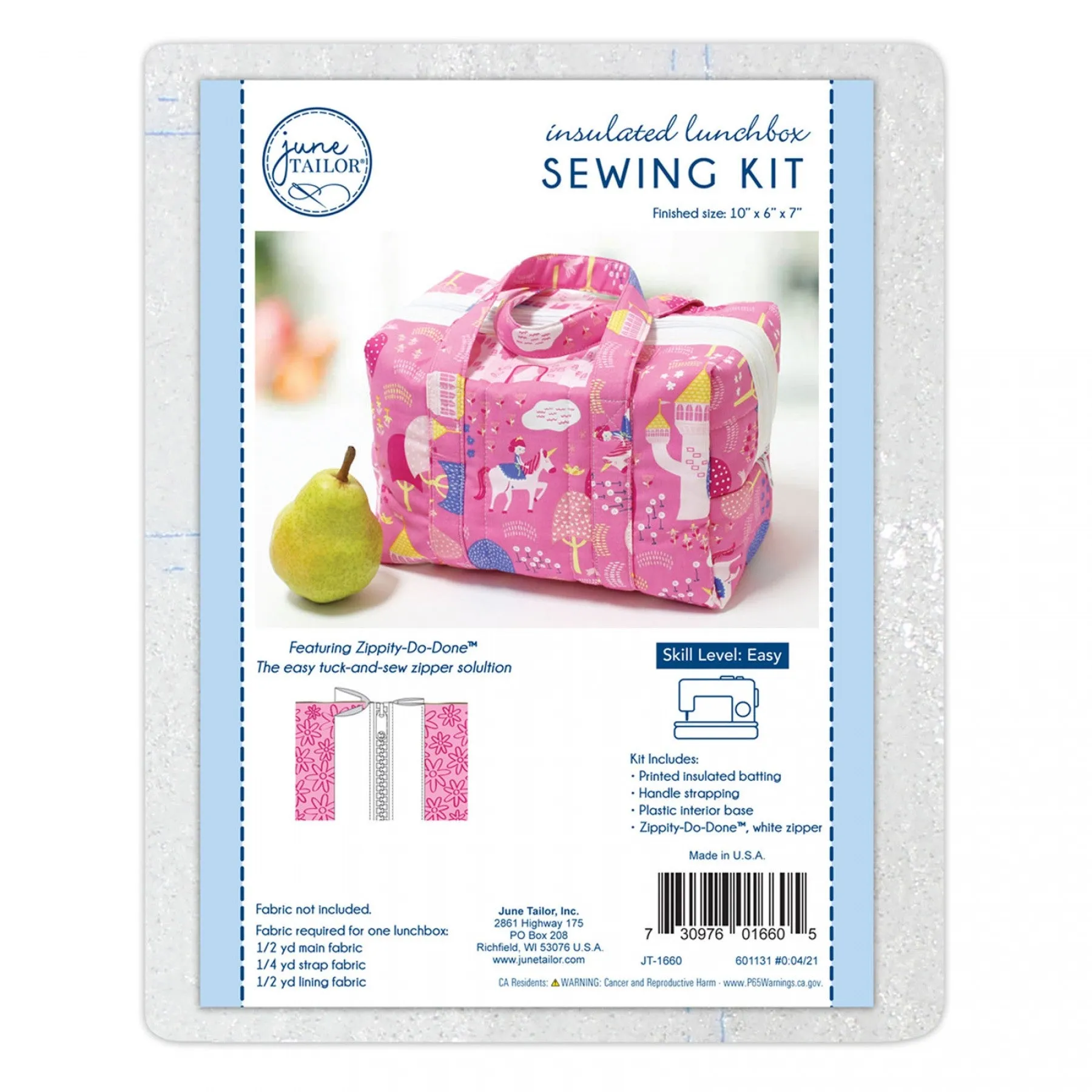 June Tailor-Insulated Lunch Box Sewing Kit #JT-1660