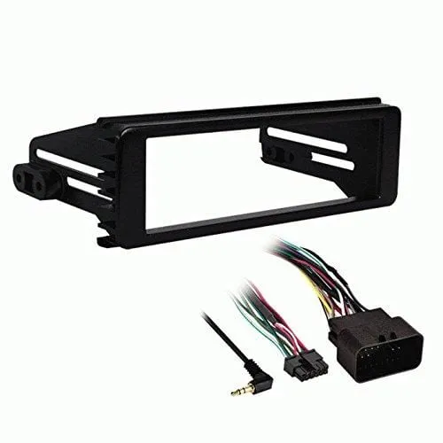 Kenwood KMRD372BT Stereo Bluetooth Receiver W/ Dash Kit Bundle Combo With 2x Kicker 6.5" Speakers W/ Adapter Brackets   Handle Bar Control For 98-2013 Harley Motorcycle   200 Watt Amp With Install Kit