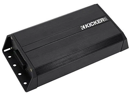 Kenwood KMRD372BT Stereo Bluetooth Receiver W/ Dash Kit Bundle Combo With 2x Kicker 6.5" Speakers W/ Adapter Brackets   Handle Bar Control For 98-2013 Harley Motorcycle   200 Watt Amp With Install Kit