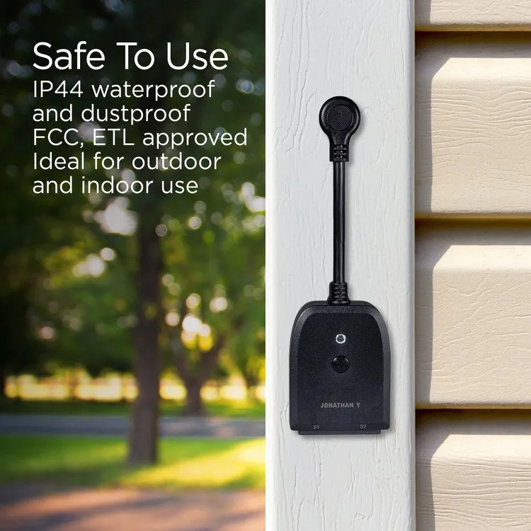 Kinda Outdoor Smart Dual Plug - WiFi Remote App Control for Outdoor Lights & Holiday Decor
