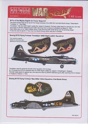 Kits-World KW148043 War Birds B-17G Flying Fortress 1/48