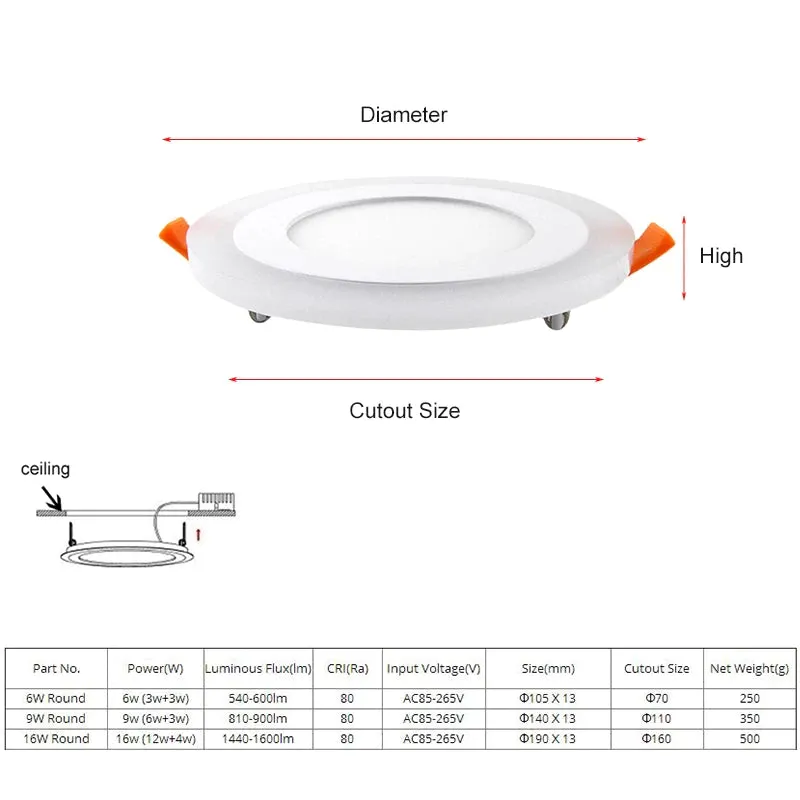 Led Downlight Ceiling Indoor Light 6W