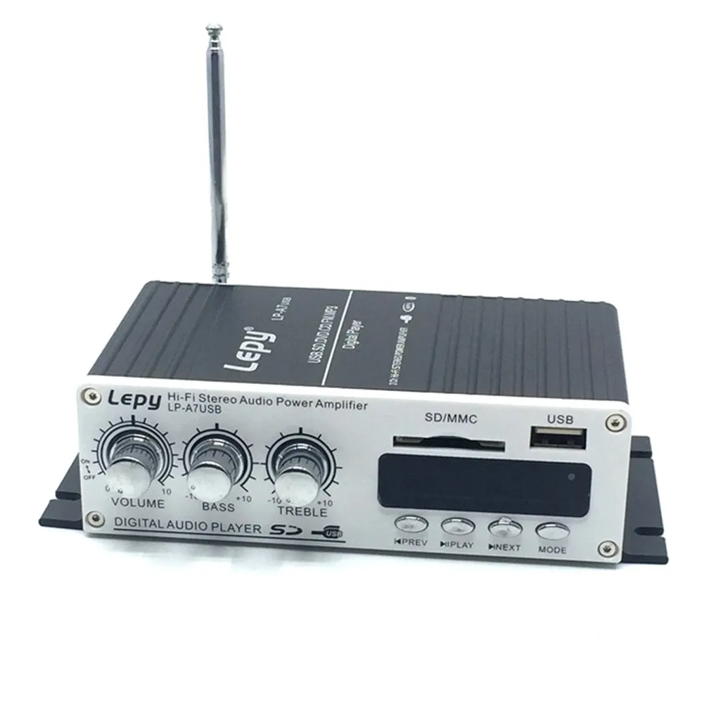 LEPY Bluetooth Mini Power Audio Amplifier Hi-Fi AMP MP3 FM USB SD
