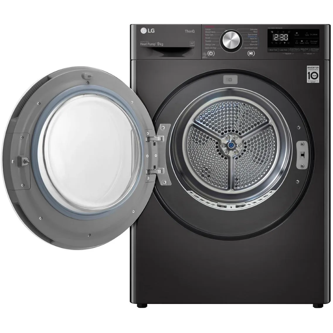 LG DVH9-09B Series 9 9kg Heat Pump Dryer with Inverter Control (Black Steel)