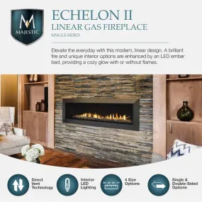Majestic Echelon II 72" Direct Vent Gas Fireplace ECHEL72IN-C