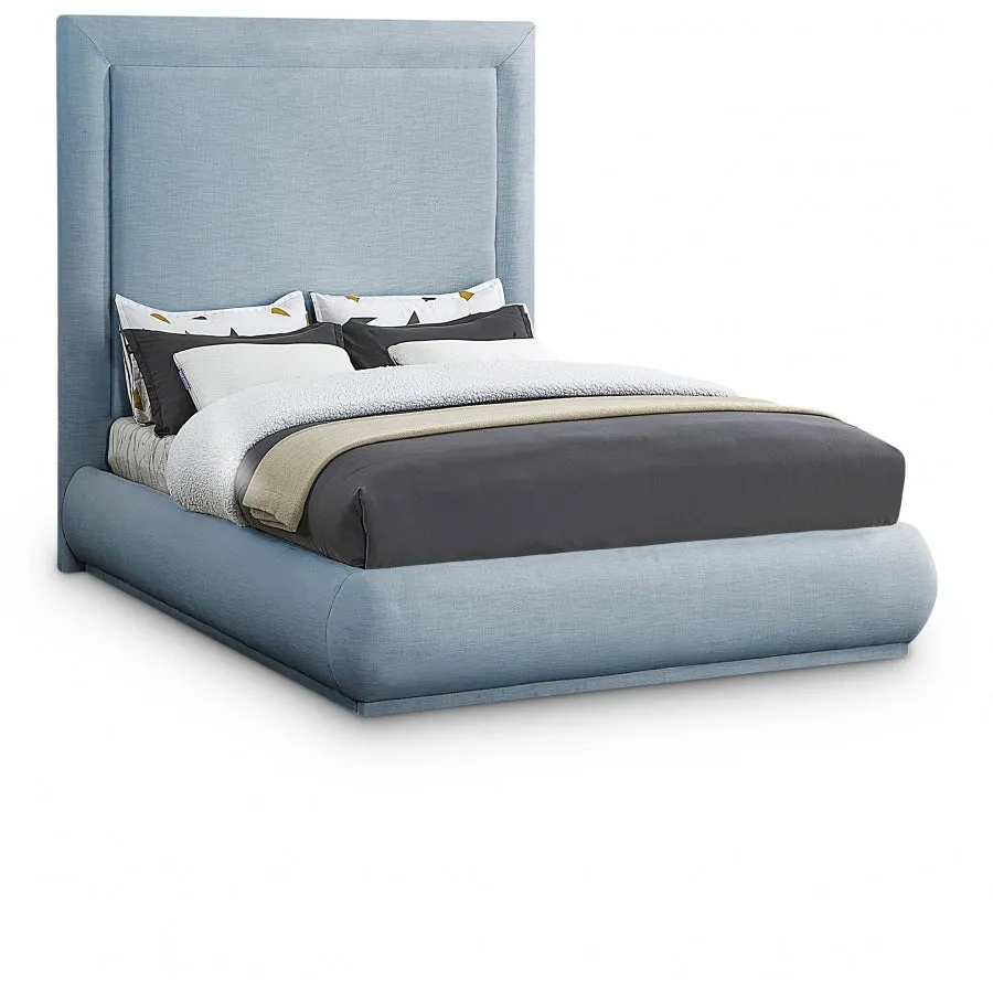 Meridian Furniture Brooke Linen Textured Fabric Bed