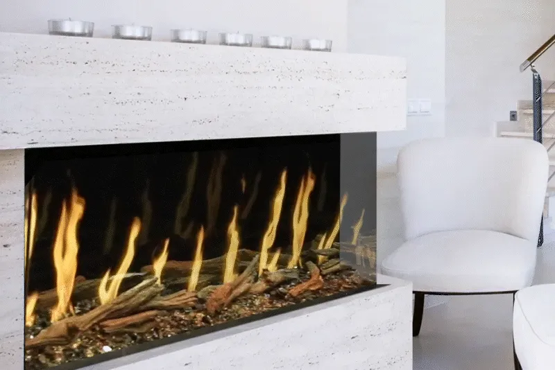 Modern Flames Orion 120" Multi Heliovision Fireplace (9" deep - 18" viewing)