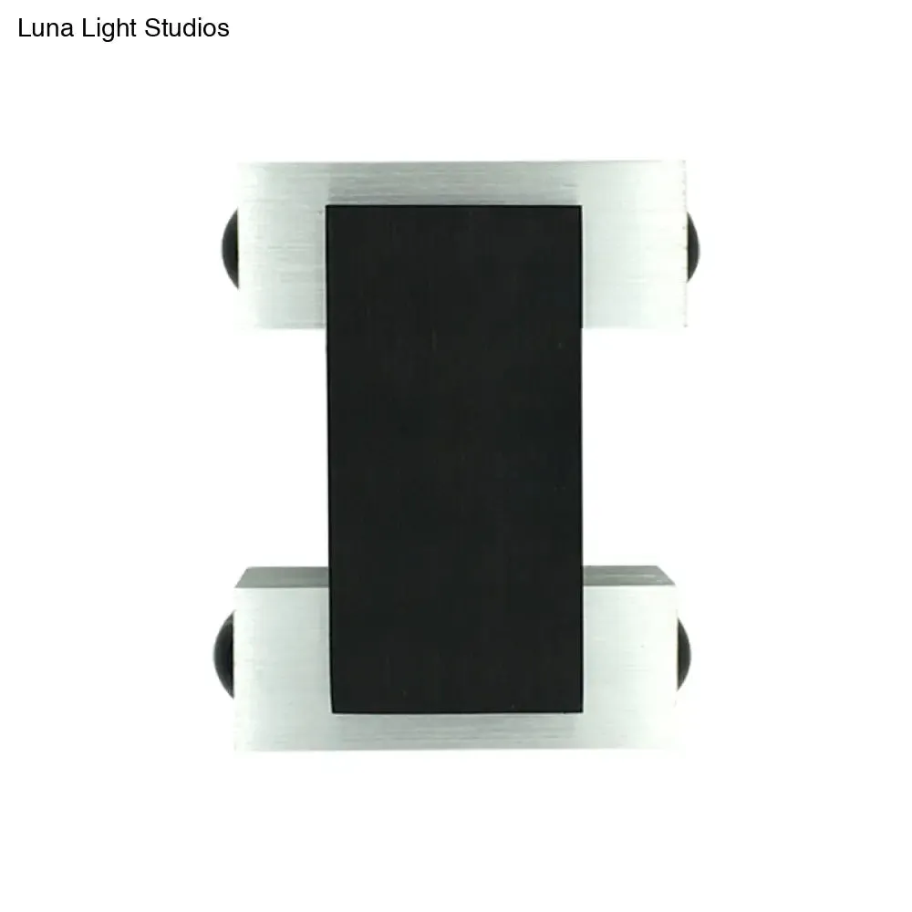 Modern LED Pub Wall Lighting: Aluminum Telescopes Sconce Lamp in Black-Silver with Colorful LED Options