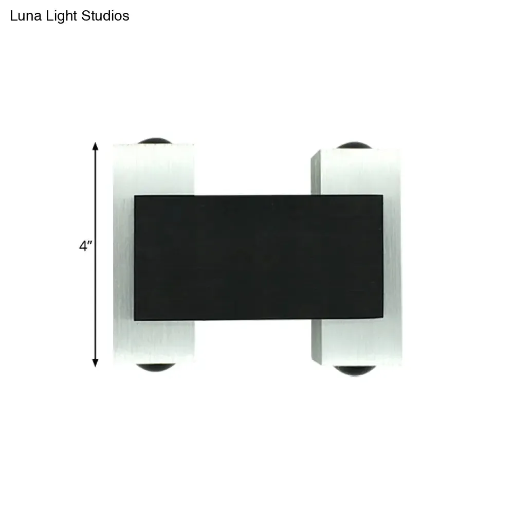 Modern LED Pub Wall Lighting: Aluminum Telescopes Sconce Lamp in Black-Silver with Colorful LED Options