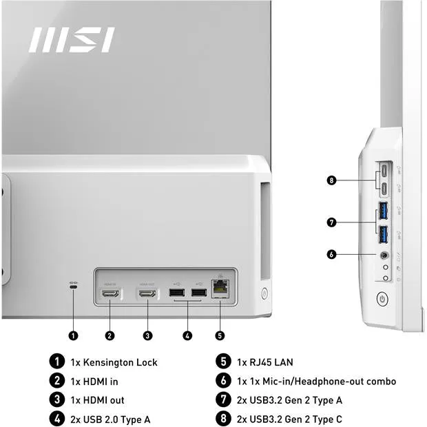 MSI Modern AIO AM272P 27" FHD Desktop All-in-One PC (14th Gen Intel Core 5)[1TB]