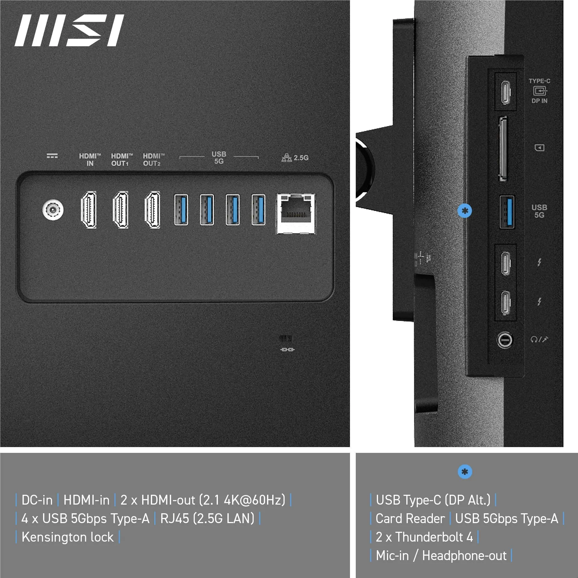 MSI  Modern AM273QP AI 1UM-014AU 27" WQHD All-in-One PC (Intel Core Ultra 5)[3TB]