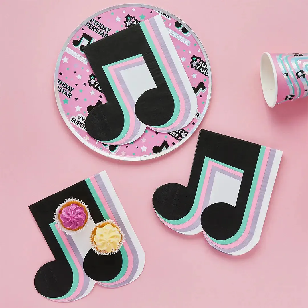 Musical Note Paper Napkin 16 Pack