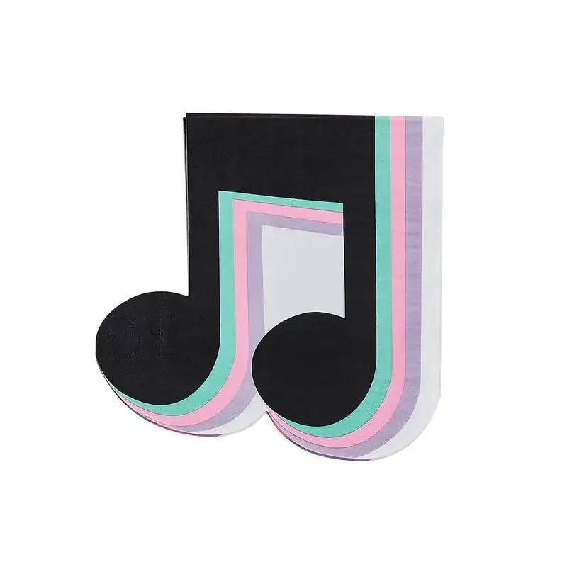 Musical Note Paper Napkin 16 Pack