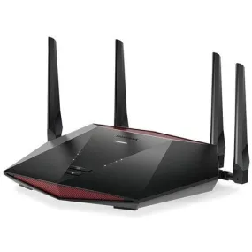 Netgear Nighthawk Pro Gaming XR1000 Wi-Fi 6 IEEE 802.11ax Ethernet Wireless Router - 4 x Antenna(4 x External) - 675 MB/s Wireless Speed - 4 x Network Port - 1 x Broadband Port - Desktop