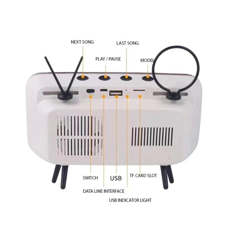 New Retro TV Style Wireless Bluetooth Speaker