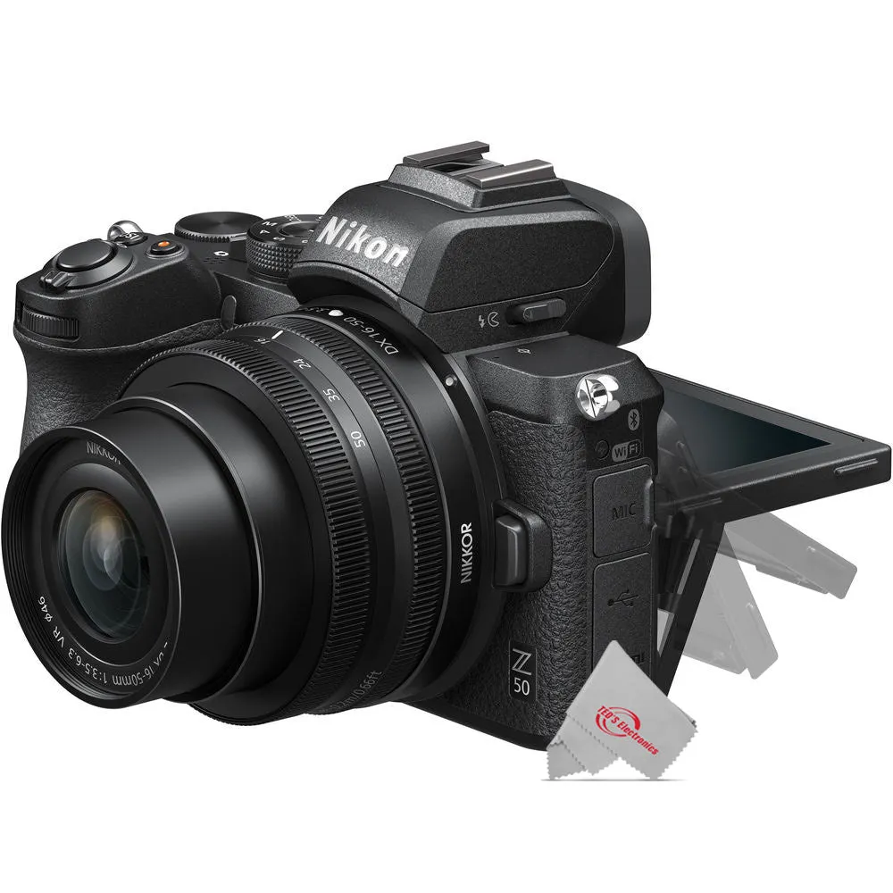 Nikon Z 50 Mirrorless Digital Camera with 16-50mm and 50-250mm Z VR   AF-S NIKKOR 50mm f/1.4G Lens   FTZ II Adapter Kit