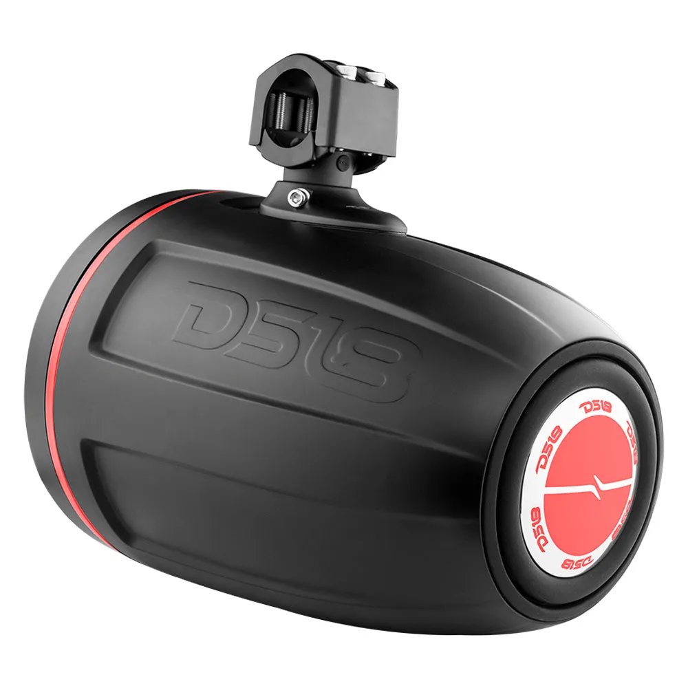 NXL 10" Neodymium Marine and Powersports Towers with Built-in Passive Radiator, 1" Driver and LED RGB Lights 300 Watts Rms