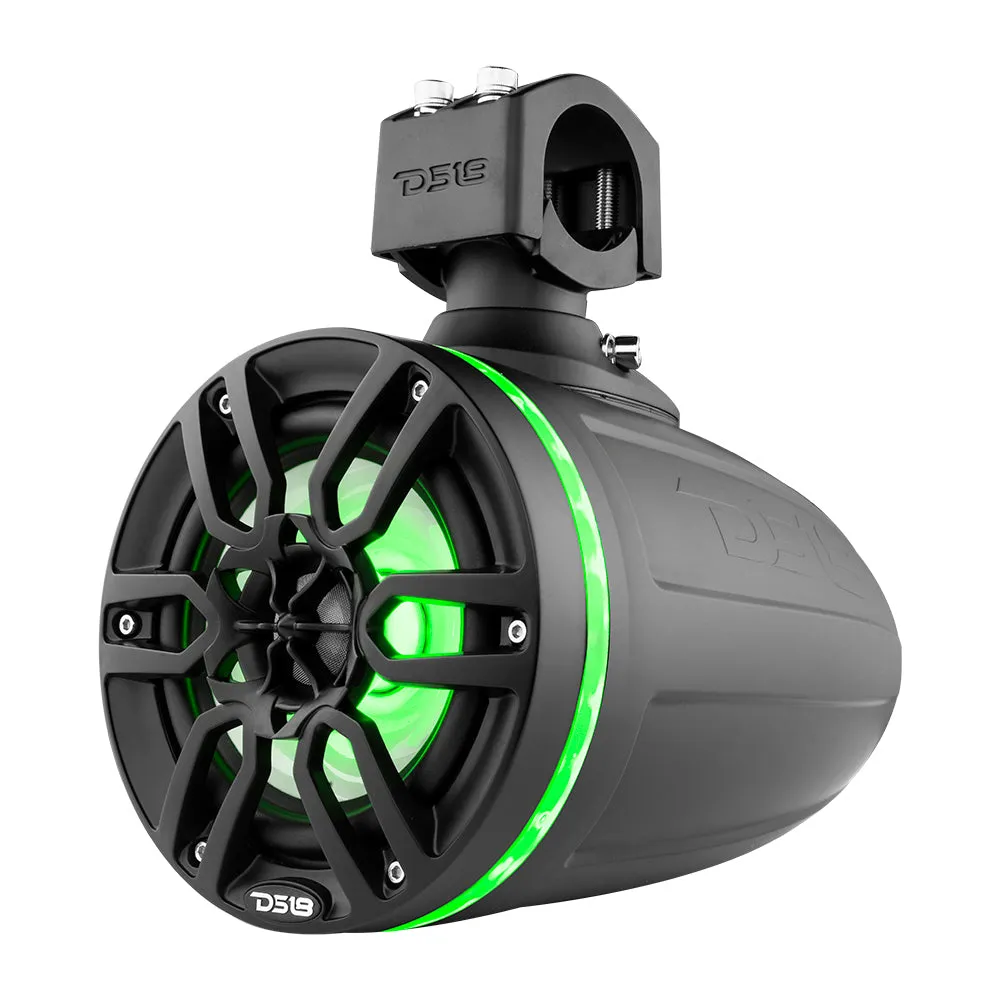 NXL 6.5" Marine and Powersports Towers LED RGB Lights 100 Watts Rms -Red