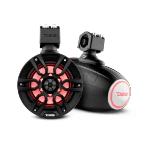 NXL 6.5" Marine and Powersports Towers LED RGB Lights 100 Watts Rms -Red