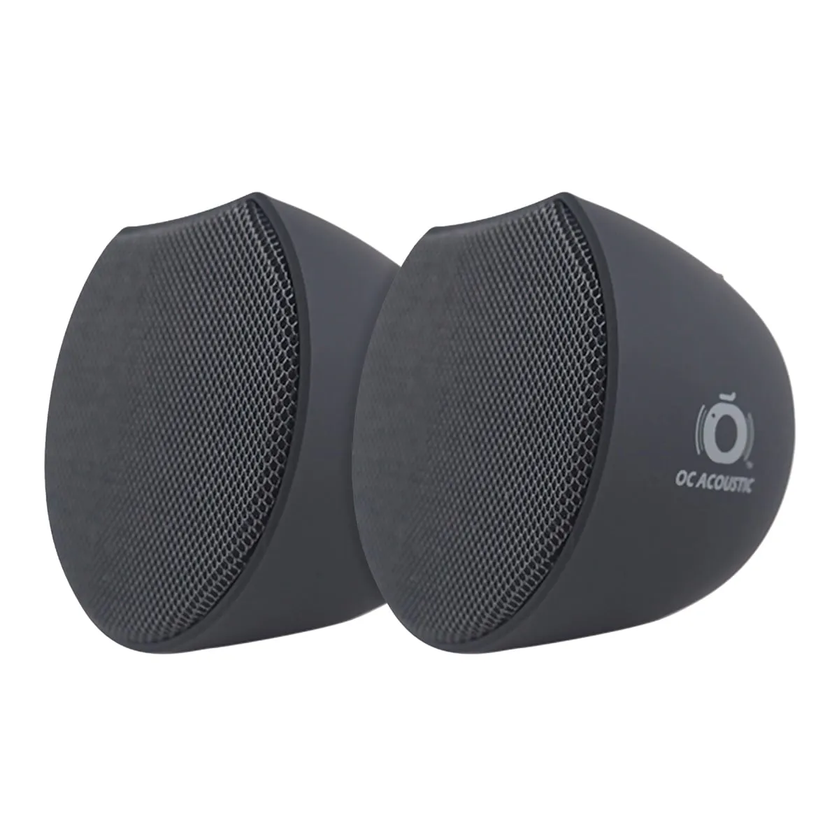 OC Acoustic Newport Plug-in Outlet Speaker with Bluetooth 5.1 and Built-in USB Type-A Charging Port - Pair (Charcoal/Black)