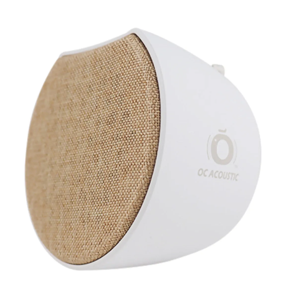 OC Acoustic Newport Plug-in Outlet Speaker with Bluetooth 5.1 and Built-in USB Type-A Charging Port - Set of 4 (Champagne/White)