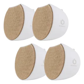 OC Acoustic Newport Plug-in Outlet Speaker with Bluetooth 5.1 and Built-in USB Type-A Charging Port - Set of 4 (Champagne/White)