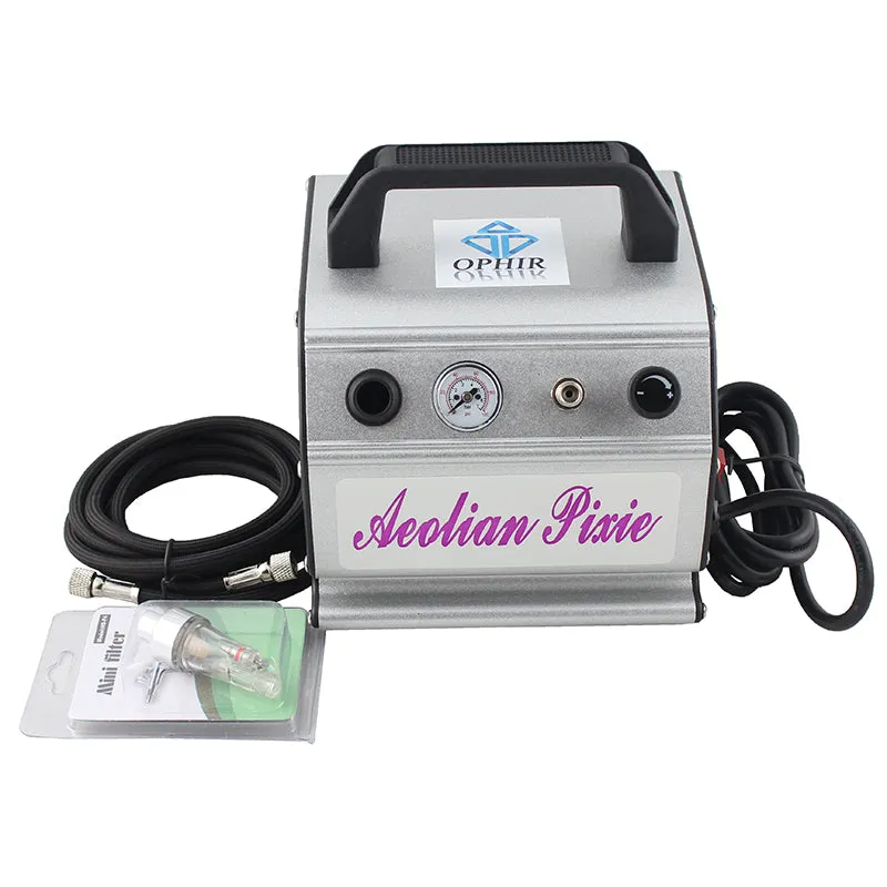 OPHIR Dual Action Gravity Airbrush Model Tattoo Body Art Makeup Spray Gun Set with Compressor 110V/220V