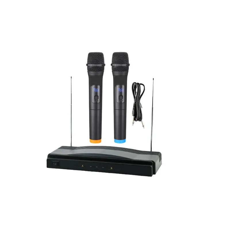 Pair Of Wireless Vocal Microphone With Rechargeable Receiver Q-Mic590