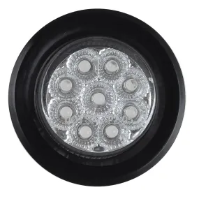 Partsam 10x 2" Round Amber Led Marker Clearance Light 9LED Clear Lens w Reflector Kits Trailer, Grommet/Pigtails, 2 inch round led trailer lights clear, 2 inch round led marker lights