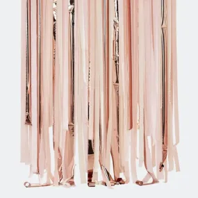 Pink   Rose Gold Party Streamers Backdrop