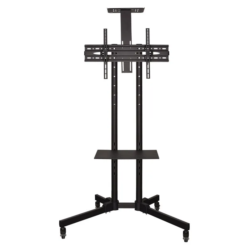 Premium Adjustable Universal Rolling Swivel TV Stand Cart