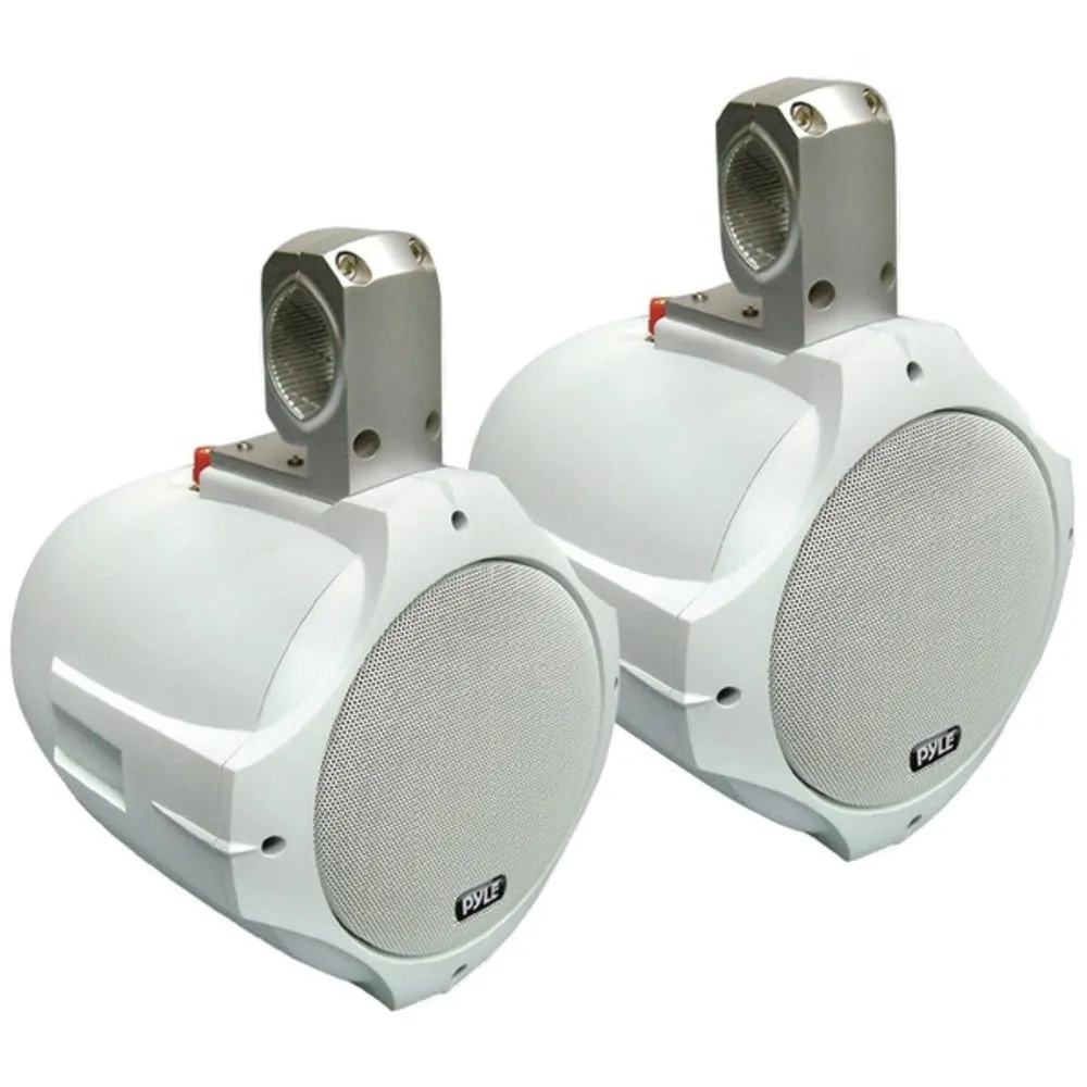 Pyle PLMRW65 Hydra Series 2-Way Wakeboard Speakers (6.5, 200 Watts, White)