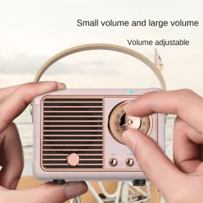 Retro Style Mini Wireless Speakers Creative Gift for Music Lovers
