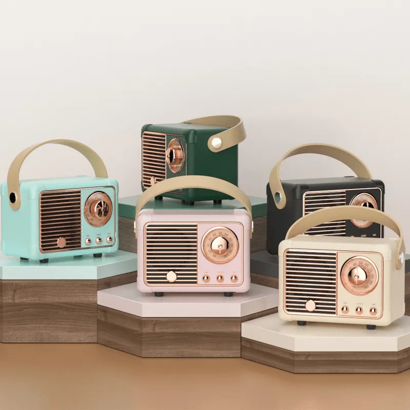 Retro Style Mini Wireless Speakers Creative Gift for Music Lovers