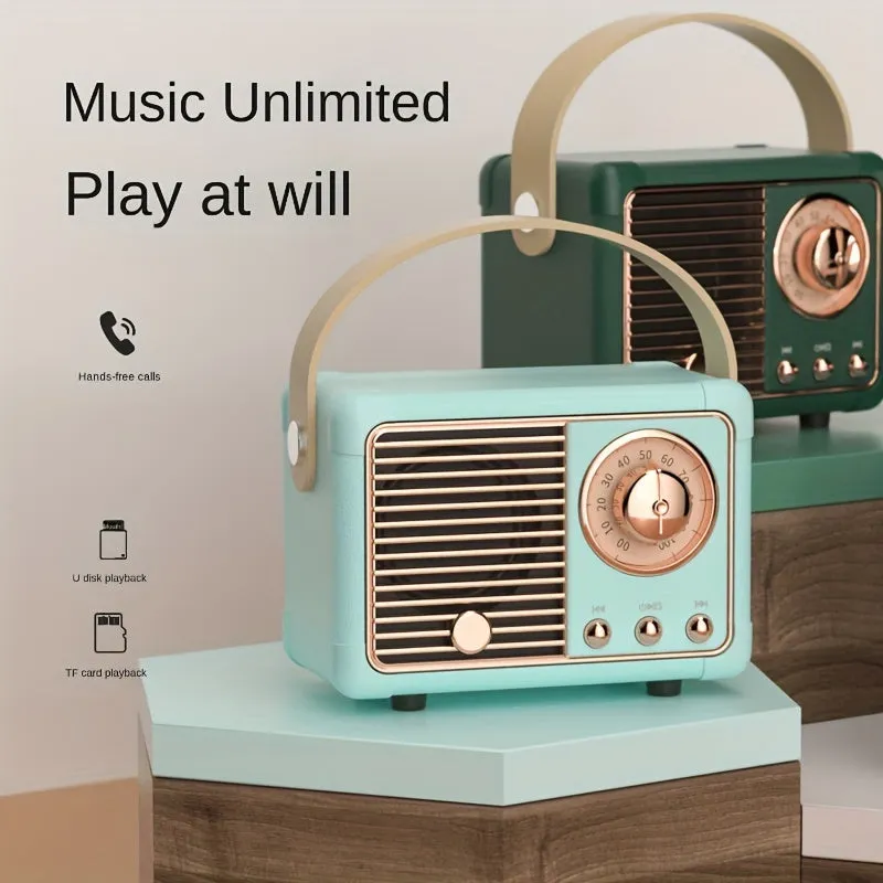 Retro Style Mini Wireless Speakers Creative Gift for Music Lovers
