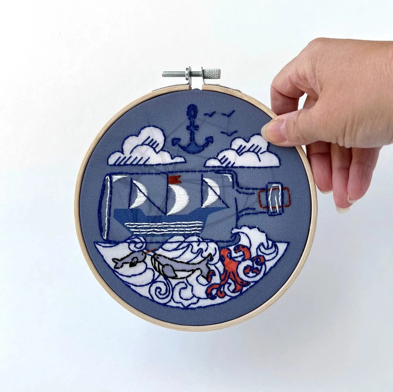 Rikrack Embroidery Kit Ship