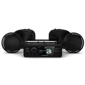 Rockford Fosgate HD9813RGU-STAGE1 1998-2013 Harley-Davidson® Road Glide® Ultra Source Unit & 4 Speakers Kit (Gen-2)