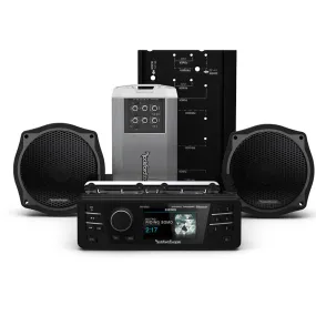 Rockford Fosgate HD9813SG-STAGE2 1998-2013 Harley-Davidson® Street Glide® Source Unit, 2-Speaker & Amp Kit (Gen-2)